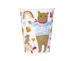 Unique Party 73426 Papierbecher, Orange