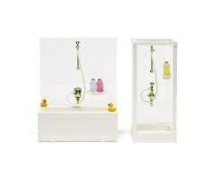 Lundby 60.2034.00 - Smaland: Dusche und Badewanne (Puppenhausmöbel)