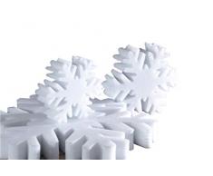 Riffelmacher 68331 Dekoration 3D Flocke Schneeflocke im Beutel-Weihnachten und Basteln 40 cm, Weiß