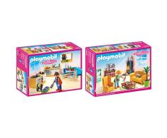Playmobil 5336 - Einbauküche mit Sitzecke & 5308 - Wohnzimmer mit Kaminofen