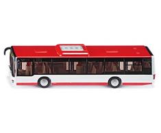 SIKU 3734, Stadtbus, 1:50, Metall/Kunststoff, Öffenbare Türen, Rot/Weiß