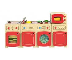 Inspirierende Kindergärten PT245 rot Stamford Mikrowelle inklusive Waschbecken/Kühlschrank/Waschmaschine/Herd