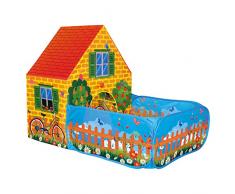 Bino & Mertens Zelthaus mit Garten, mehrfarbig. Aus Polyester gefertigtes Spielzelt für Drinnen und Draußen, das den Kleinen im Alter ab 3 Jahren viel Freude bietet. Größe ca. 150x110x90 cm.