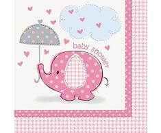 Unique Party Supplies Pink Elefant Baby Dusche Servietten, 16 Stück