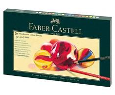 Faber-Castell 210051 Geschenkset Mixed Media Polychromos, 20 Stifte mit Zubehör, bunt