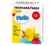 Eberhard Faber 571401 - Super Soft Knete Pluffy, 32 g, weiß