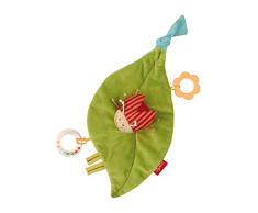 sigikid, Mädchen und Jungen, Aktiv-Blatt mit Rassel, Schmusetuch, PlayQ, Grün, 42173