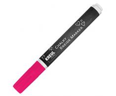 Kreul 22720 - Chalky Kreidemarker Medium, matte, non - permanente Flüssigkreide, zum Zeichnen auf Tafeln, Memoboards oder Glasoberflächen, mit formstabiler Rundspitze ca. 2 - 3 mm, Neon Pink