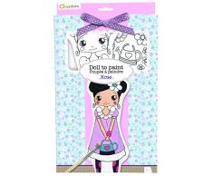 Avenue Mandarine Rose Paint Your eigenen Stoff Puppe (schwarz/weiß)