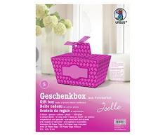 Ursus 5100005 - Geschenkbox Joelle, 300 g/qm, 5 Stück, trauben