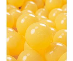 KiddyMoon 200 ∅ 7Cm Kinder Bälle Spielbälle Für Bällebad Baby Plastikbälle Made In EU, Gelb