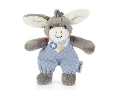 Sterntaler Mini-Spieltier Esel Emmi, Integrierte Rassel, Für Babys ab der Geburt, 17 cm, Grau/Hellblau