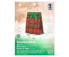 Ursus 5150049 - Geschenkbox Celina, 5 Stück, rot kariert