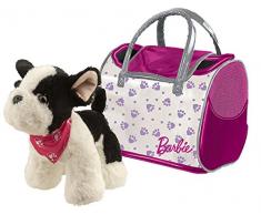 Happy People 52017 Barbie Plüsch Hund mit Tasche, Französische Bulldogge, Kuscheltier, 18cm