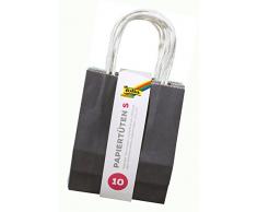 folia 21219/10 - Papiertüten aus Kraftpapier, Geschenktüten, 10 Stück, ca. 12 x 5,5 x 15 cm, farbig sortiert - zum Basteln, Verzieren und Verschenken