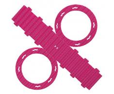 folia 9423/5 - Rundlaternen Rohlinge, Laternenzuschnitte aus Wellpappe, 5 Stück, pink, zum Zusammenstecken ohne Kleber, ideal zum Gestalten individueller Laternen