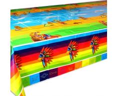 Folat Tischdecke, Kunststoff, Indianer-Motiv, 130 x 180 cm