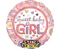 amscan 22068 01 Folienballon Sing-A-Tune Sweet Baby Girl