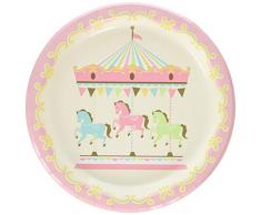 Creative Convertting 8C329352 Teller 23 cm Giostra-Carousel, mehrfarbig