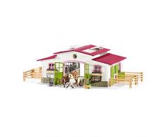 Schleich 42344 - Reiterhof mit Zubehör aktuelle und nicht CI-conform: Schleich Reiterhof mit Reiterin und Pferden