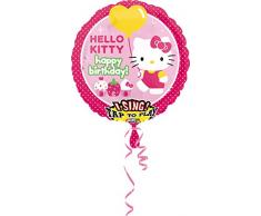 amscan 2588563 Folienballon Sing-A-Tune Hello Kitty-Happy Birthday