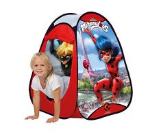 John 76044 76044-Pop Up Miraculous Ladybug-Kinderzelt, Wurfzelt, Spielhaus mit gedrucktem Motiv für Kinder Spielzelt