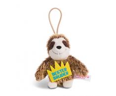 Nici 44852 Anhänger Faultier mit Spruch Bester Bruder 8cm mit Loop, braun