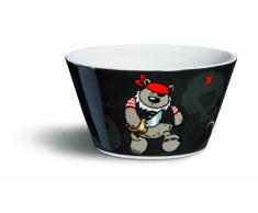 32754 - NICI - Pirates - Müslischale 3 Piraten - Porzellan, schwarz, V-Form