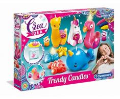 Clementoni 18563 Crea Idea – Trendige Tierkerzen, Kerzen zum Gießen & Dekorieren, farbenfrohes Bastelset mit Tierformen, Kreativspielzeug für Kinder ab 8 Jahren