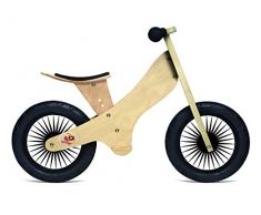 Kinderfeets Retro - Laufrad aus Holz mit coolem Aufdruck - geeignet für Kinder ab 2 Jahren - Natural