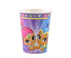 amscan 9902154 8 Papierbecher Shimmer & Shine, 250 ml, Mehrfarbig