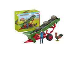 Schleich 42377 - Heuförderband mit Bauer - Spielzeug