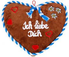 Unbekannt Sunny Toys 32997 Plüsch Herzkissen, Braun