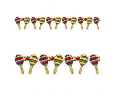Widmann 2163M Girlande Maracas, Unisex – Erwachsene, Mehrfarbig, one size