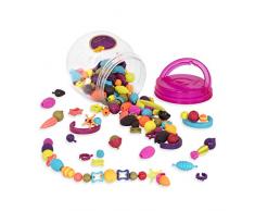 B. toys 150 Teile Spielzeug Schmuck – Bunte Pop Perlen Kinderschmuck Bastelschmuck zum Zusammenstecken – Schmuck Bastelset für Mädchen und Kinder ab 4 Jahren