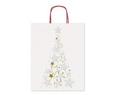 Sadoch sdx16 – 436 Tasche Weihnachten Weihnachtsbaum Sterne, 16 x 8 x 21 cm