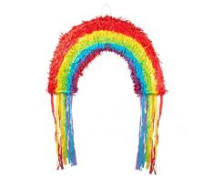 Boland 30944 - Pinata Regenbogen, Größe 37 x 58 cm, zum Befüllen, Pappe, Partyspiel, Kindergeburtstag, Geburtstagsspiele, Geschenk, Geschenkidee, Überraschung