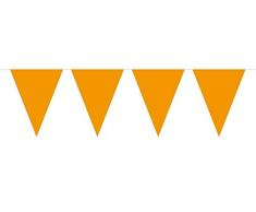 Folat 60138 - Wimpelkette XL - ca. 10 m lang - 15 Wimpel zu je 43 x 29 cm - orange