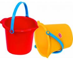 Gowi 558-09 Gießeimer, Durchmesser 18cm, einzeln, farblich Sortiert, Sandkästen und Sandspielzeug