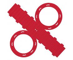 folia 9420/5 - Rundlaternen Rohlinge, Laternenzuschnitte aus Wellpappe, 5 Stück, rot, zum Zusammenstecken ohne Kleber, ideal zum Gestalten individueller Laternen