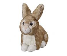 Bauer Spielwaren Deine Tiere mit Herz Hase liegend: Kleines Kuscheltier zum Kuscheln und Liebhaben, Ideal als Geschenk, 18 cm, braun (12504)