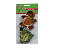 Wilton Ausstechform Gingerbread Man and Christmas Tree rot