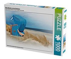 CALVENDO Puzzle Strandkorb an der Nordsee 1000 Teile Lege-Größe 64 x 48 cm Foto-Puzzle Bild von Peter Roder