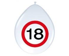 8 Stück Luftballons Verkehrsschild 18
