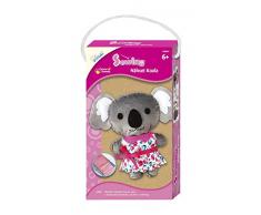 MAMMUT 160004 - Nähset, Tiermotiv, Koala, Komplettset mit vorgestanzten Filzstoffen, Füllwatte, Garn, Nadel, Zubehör und Anleitung, Bastelset für Kinder ab 6 Jahre