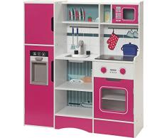 small foot 7808 Kinderküche Chefkoch aus Holz, große Ausführung mit zahlreichen Fächern und Funktionen, ab 3 Jahren