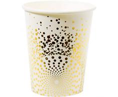 Folat 65181 Luxuriöse goldene Tassen mit Aufschrift „Happy Birthday