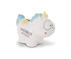 Nici 42505 Spardose Einhorn Rainbow Flair Zum Regenbogen und zurück, 7,5 x 12 x 16,5 cm, bunt, ca