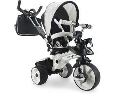 INJUSA Dreirad in Silbern für Kinder ab 6 Monaten mit Sonnendach und Tasche Trike City Max