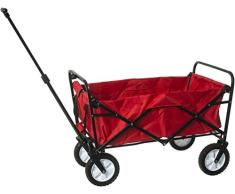 Bieco 22000006 - Klappbarer Bollerwagen, 90 x 44,5 x 53 cm, rot